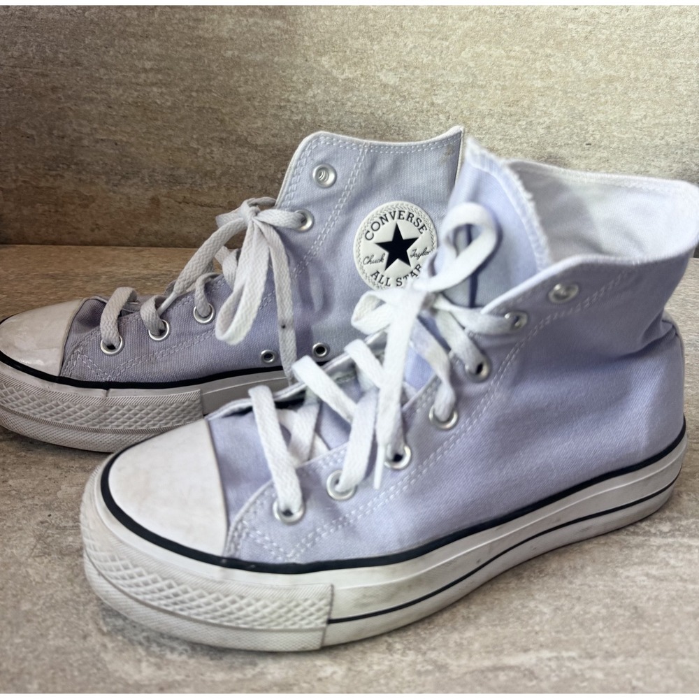 Women's Converse Chuck Taylor All Stars Lift HighTop Canvas Purple Lavender Sz 8